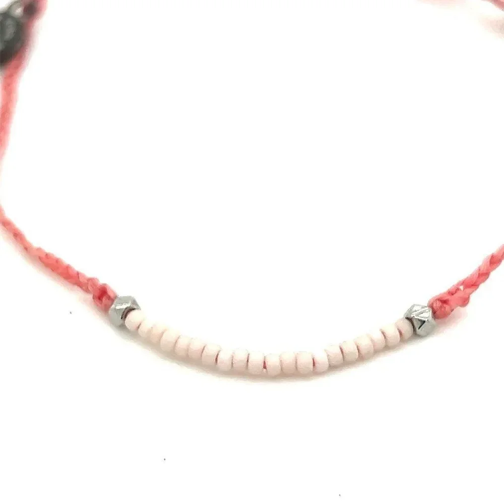 Pura Vida Pink Bracelet with Small Beads‎